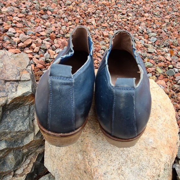Sixty Seven Anthro Rio Grande Blue Leather Ankle Booties 39 8.5 9 Western Boots - Picture 13 of 15